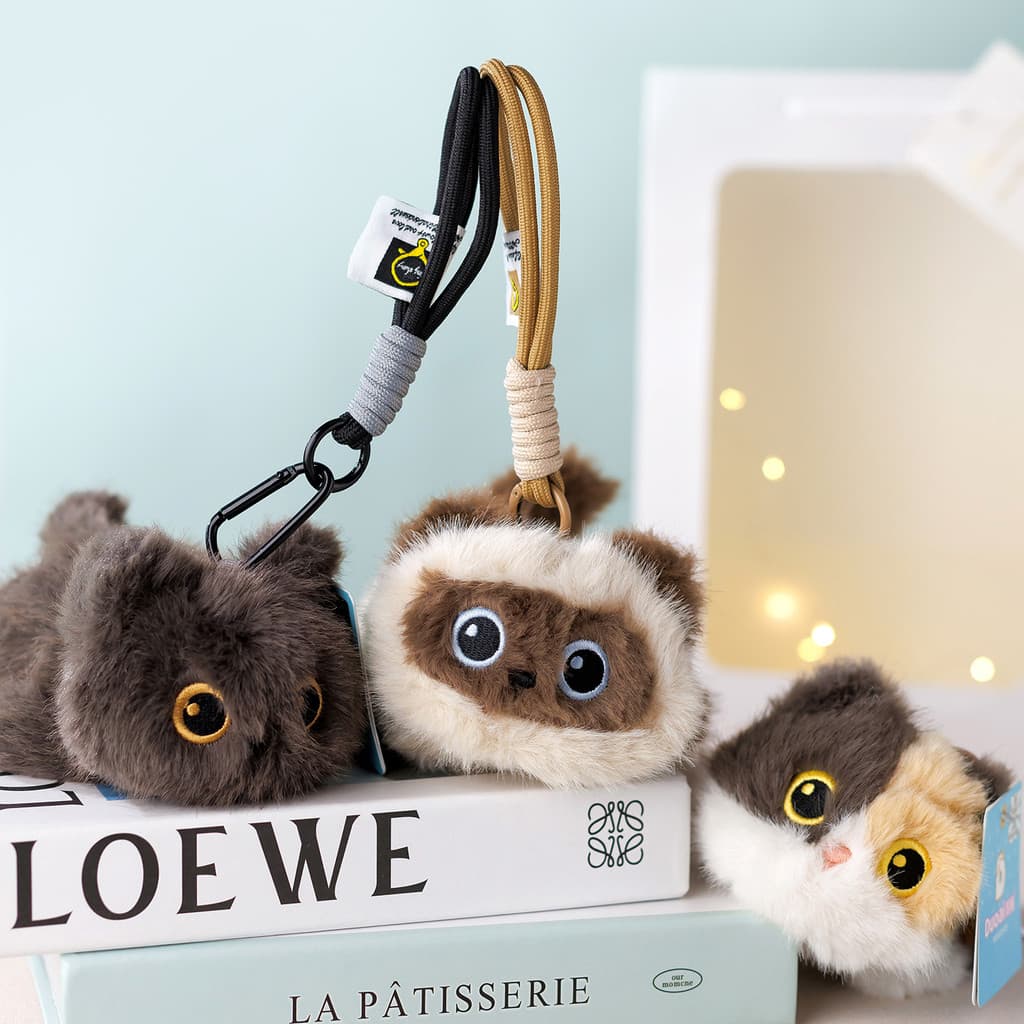 Gatinho Pelúcia Chaveiro Bolsa - Kit 5 Unidades Mais Econômico 🐱