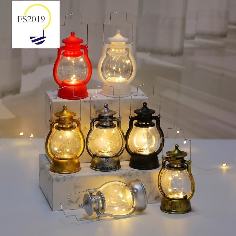 Luzes De Fadas De Natal Decoração De Halloween Retro Pequena Lâmpada De Óleo LED Luz Festa De Aniversário Presente Lante
