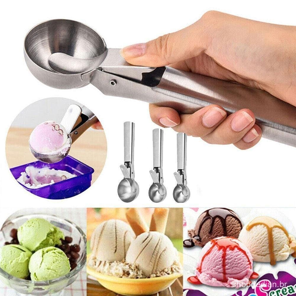 Colher De Sorvete De Aço Inoxidável , Portátil Para Casa , Melancia , Durável V7q6