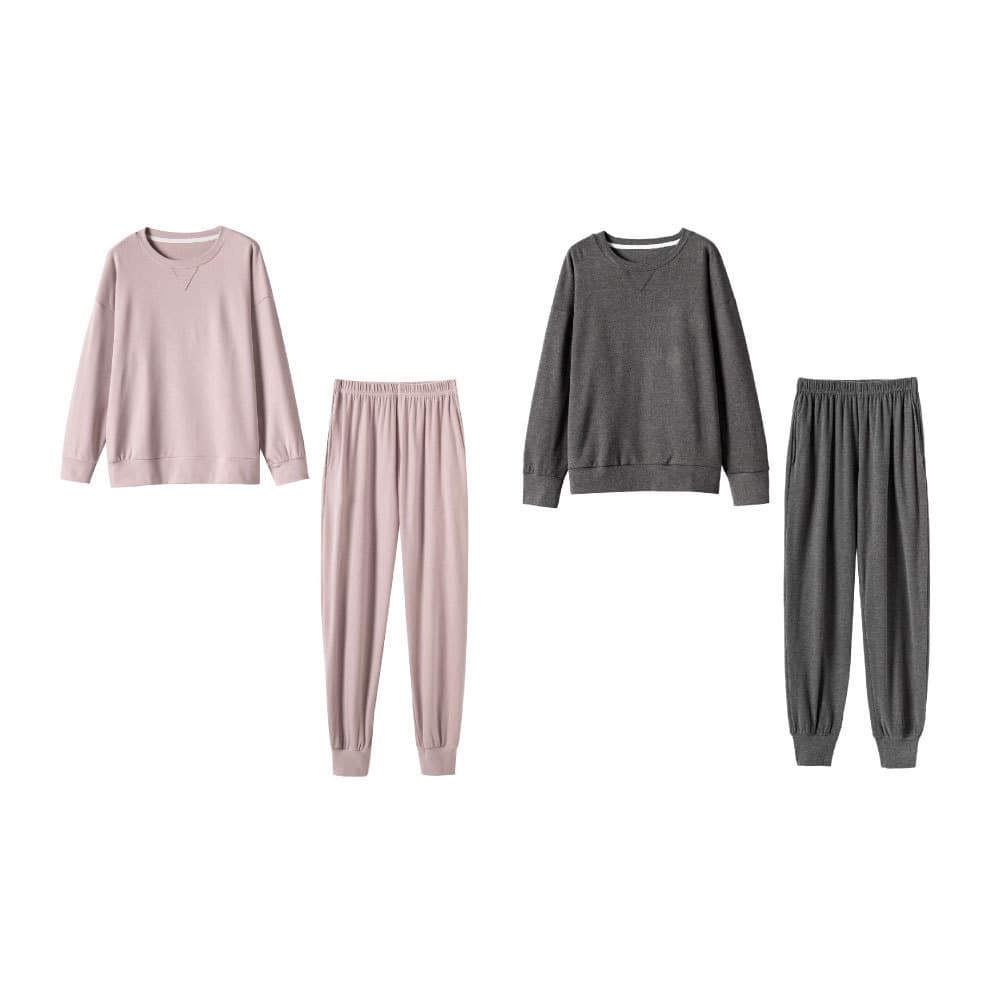 Japão importado cor sólida cartão quente velo moletom loungewear terno estilo esportivo loungewear Uniqlo primavera outo
