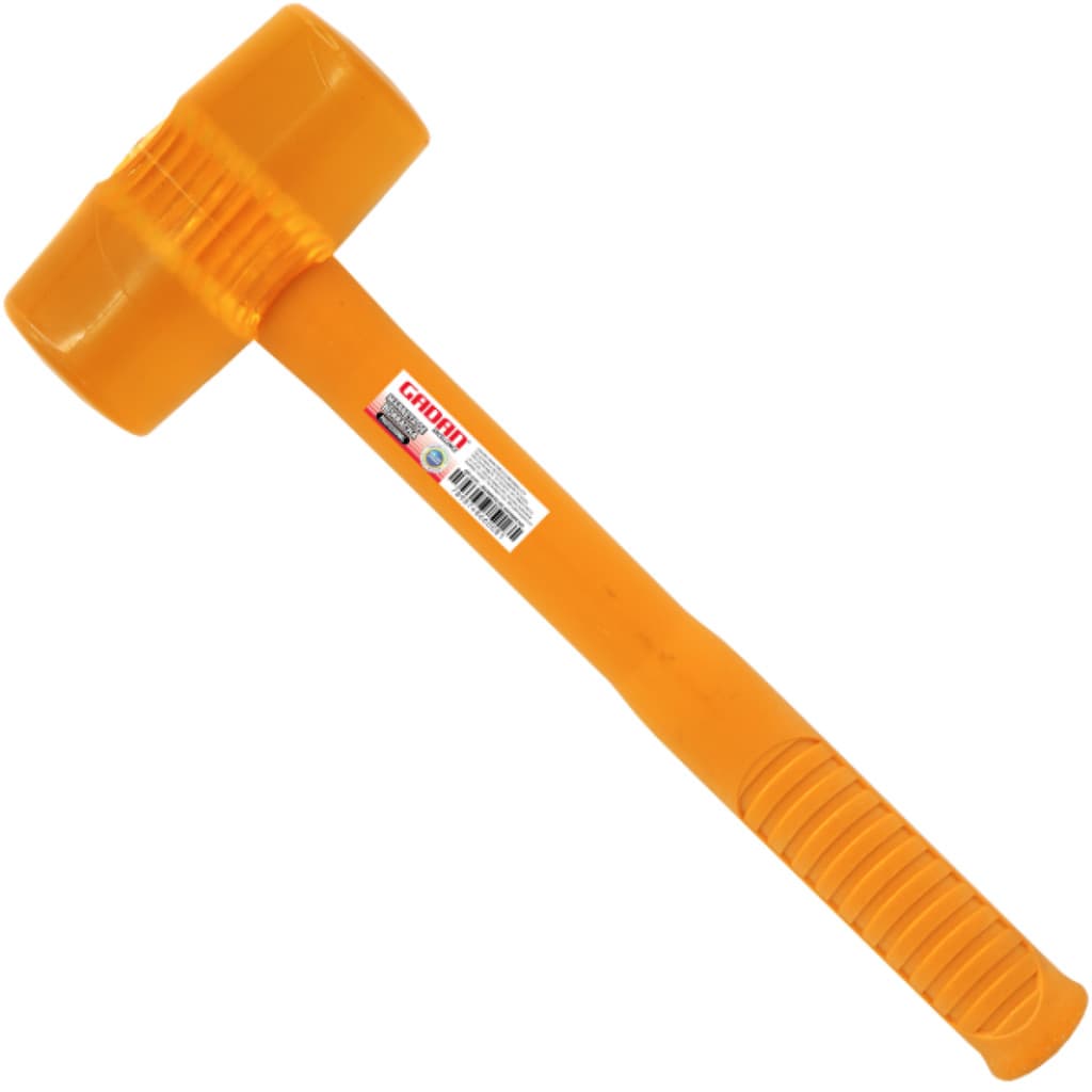 Marreta Borracha Laranja 50mm 350g Martelo Martelinho Piso