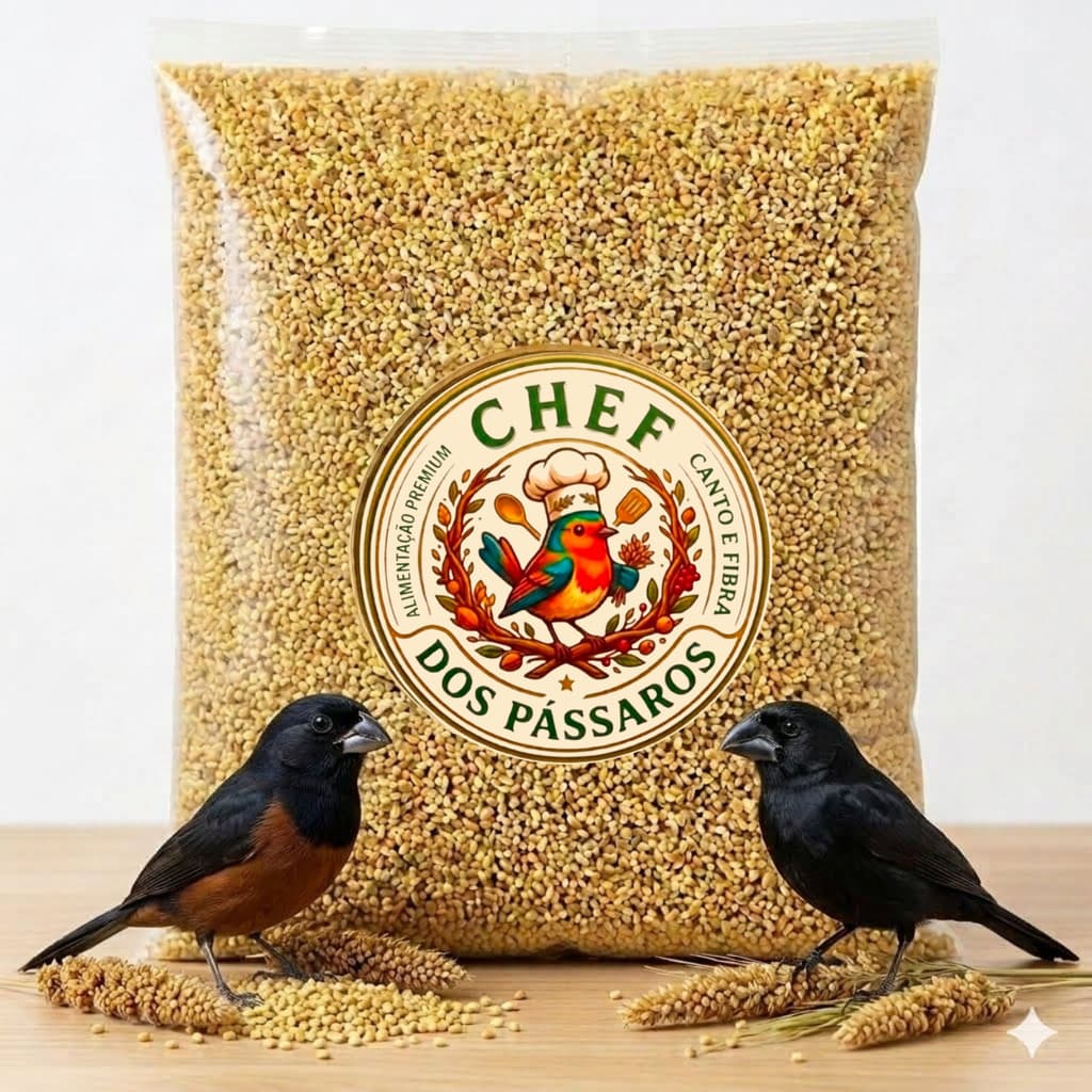 Extrusada Premium 5 Kg CURIÓ AZULÃO PIXOXÓ BICUDO Ração CHEF dos PÁSSAROS