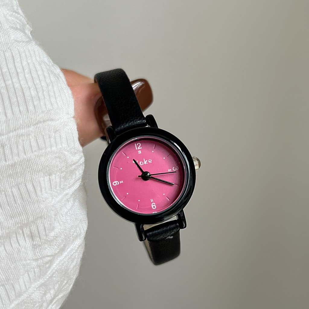 relogio feminino pequeno relogio feminino pequeno delicado Little Wildberry Verão Fresco Dopamina Relógio Feminino Moda