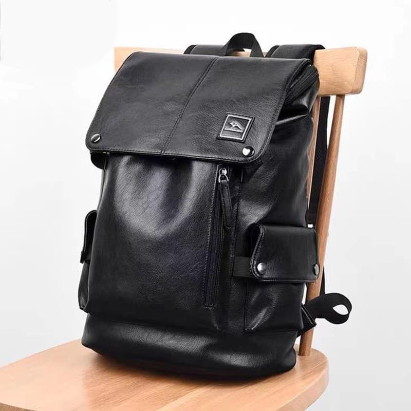2026 novo estilo mochila masculina de couro macio saco de viagem moda rua Wear mochila grande capacidade moda estudante