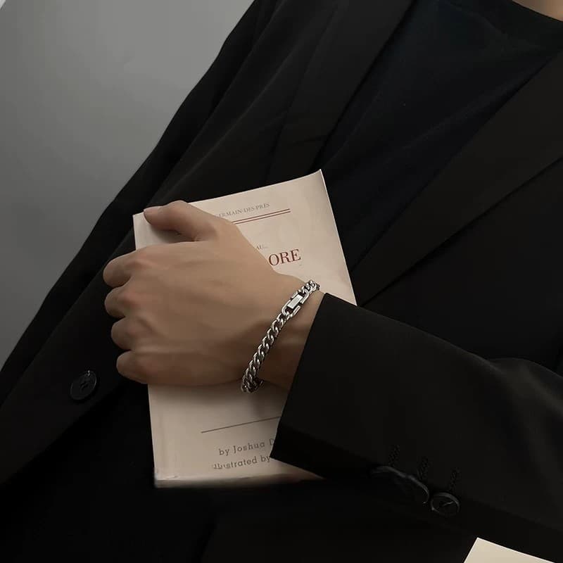 pulseira pulseira masculina cubana masculina na moda simples generoso nicho na moda simples meninos pulseira de