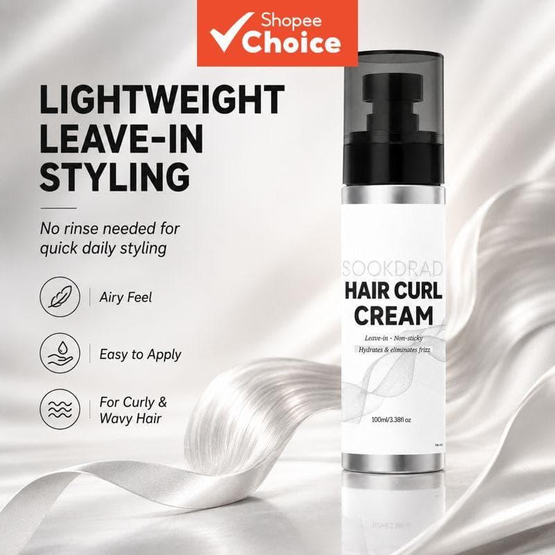 Creme Modelador de Cachos Leve e Nutritivo Sem Engordurar Efeito Duradouro Definição de Cachos 100ml