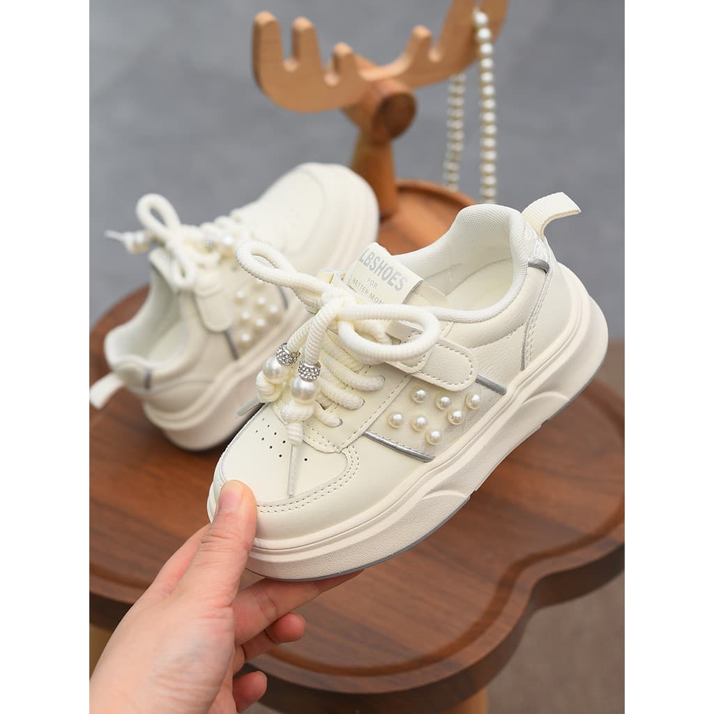 Meninas sapatos brancos 2026 primavera novo estilo sapatos infantis meninas sapatos de cano baixo esportivos cas