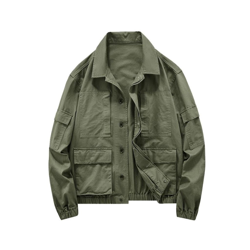 High-End americano Casual Retro macacão jaqueta masculina 2025 primavera outono novo estilo solto Street Wear jaqueta je