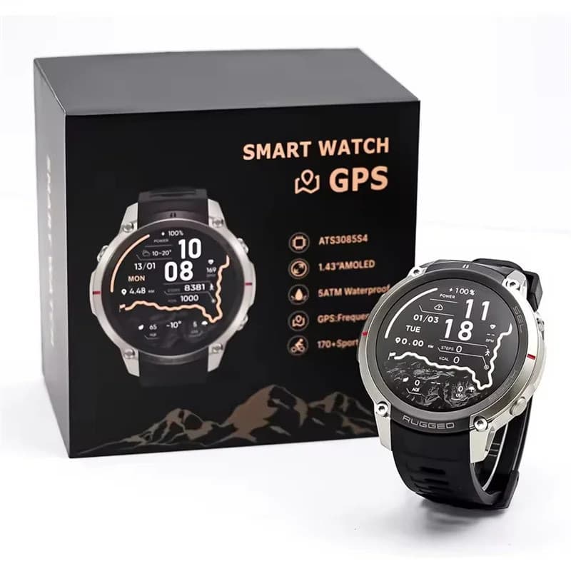 Relógio Inteligente DM59 Com GPS Global De 6 Satélites Masculino Esportivo Mapa Offline Altímetro Bússola BT Chamada Sma