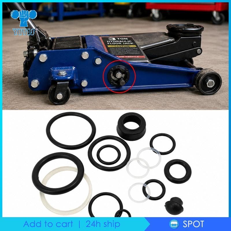 [Yitis] Kit De Reparo De Macaco Hidráulico Horizontal De 3 Toneladas Ferramenta Carro Peças De Reposição De Borracha Sub