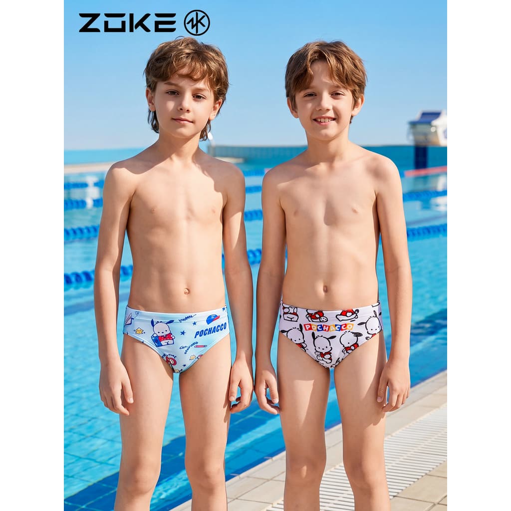 Zhuke maiô infantil triângulo treinamento de natação profissional Pacha cão meninos competição de secagem rápida criança