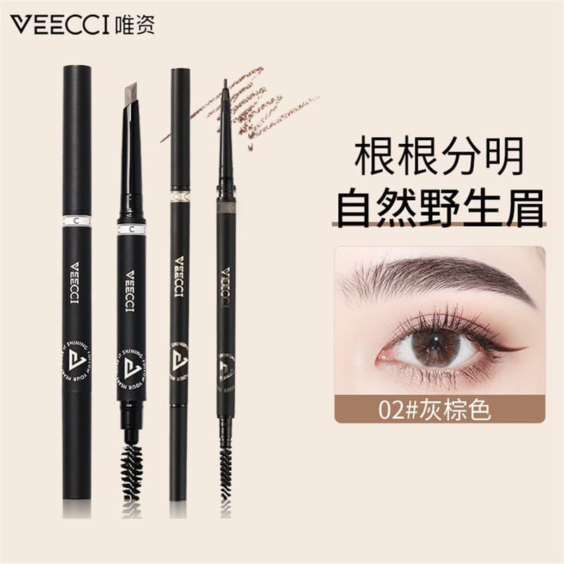 VEECCI VEECCI Lápis de sobrancelha ultrafino Sobrancelha selvagem Névoa de veludo Natural Não é fácil de desbotar Femini