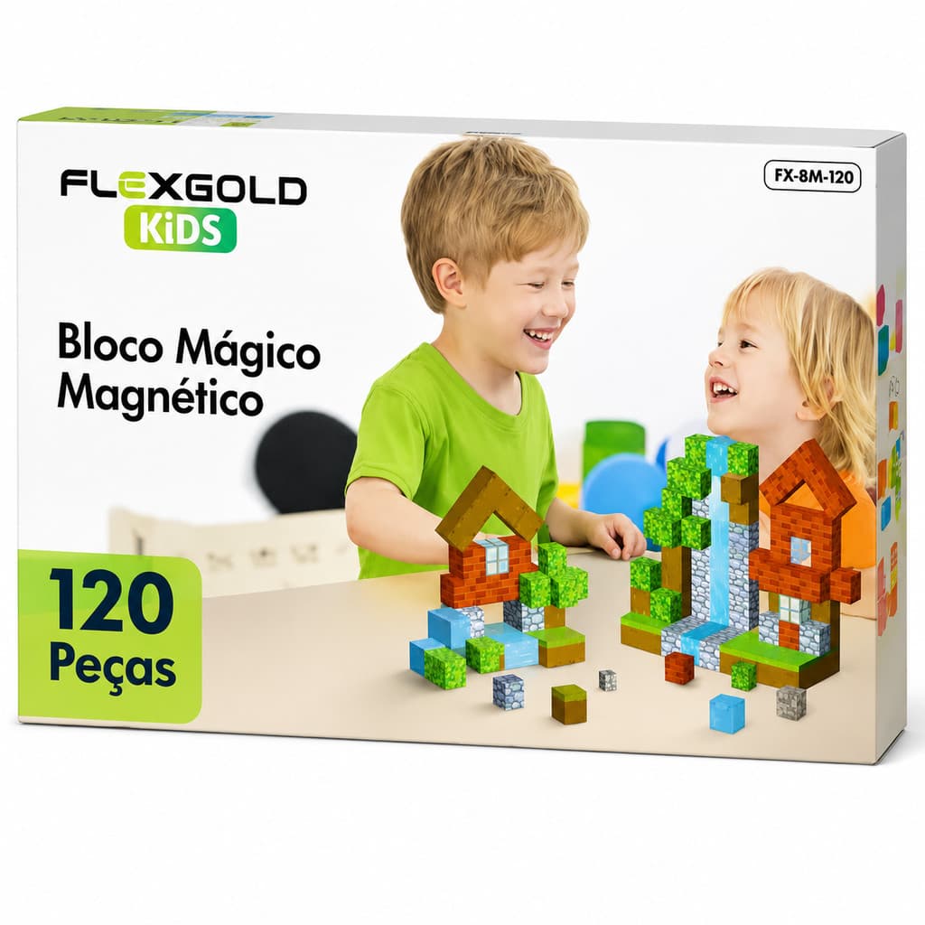Bloco Mágico Magnético Flexgold Kids