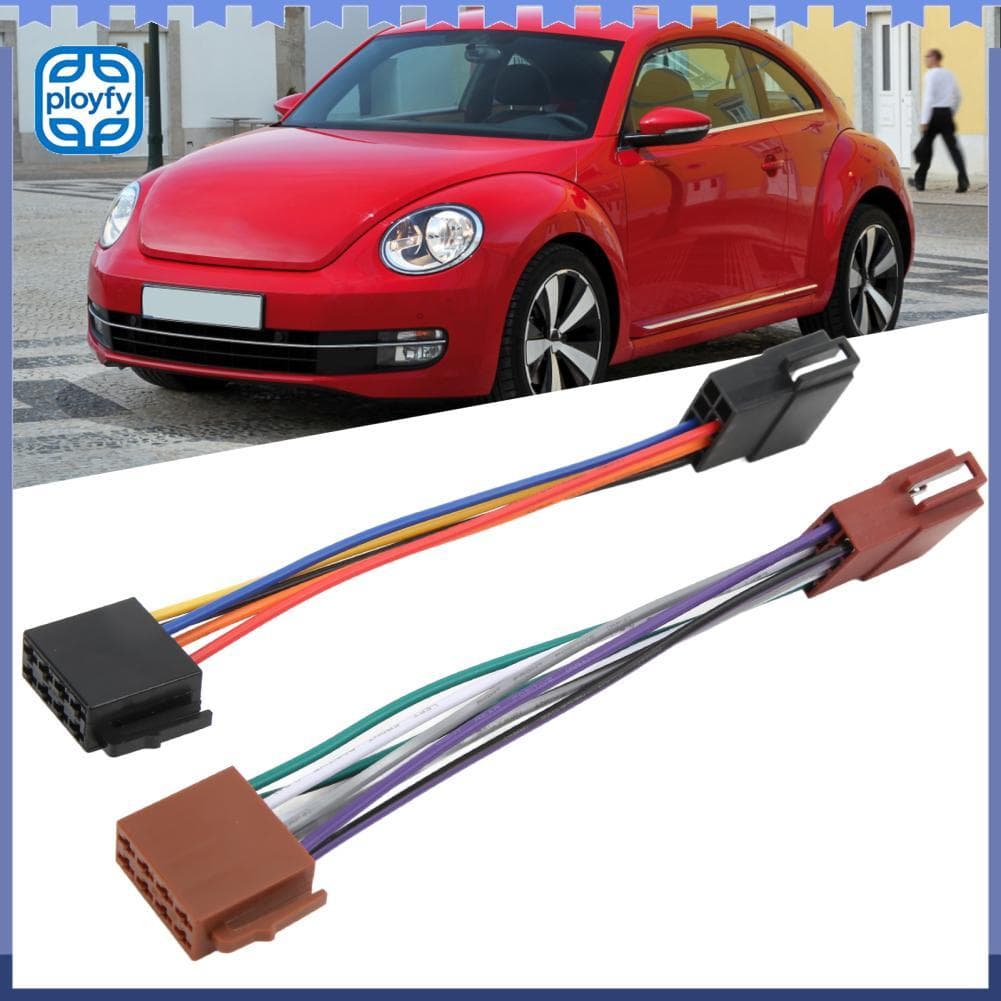 Ployfy Ployfy Acouto ISO Cablagem Adaptador de conector de rádio de carro 16 pinos macho para fêmea plugue do cabo