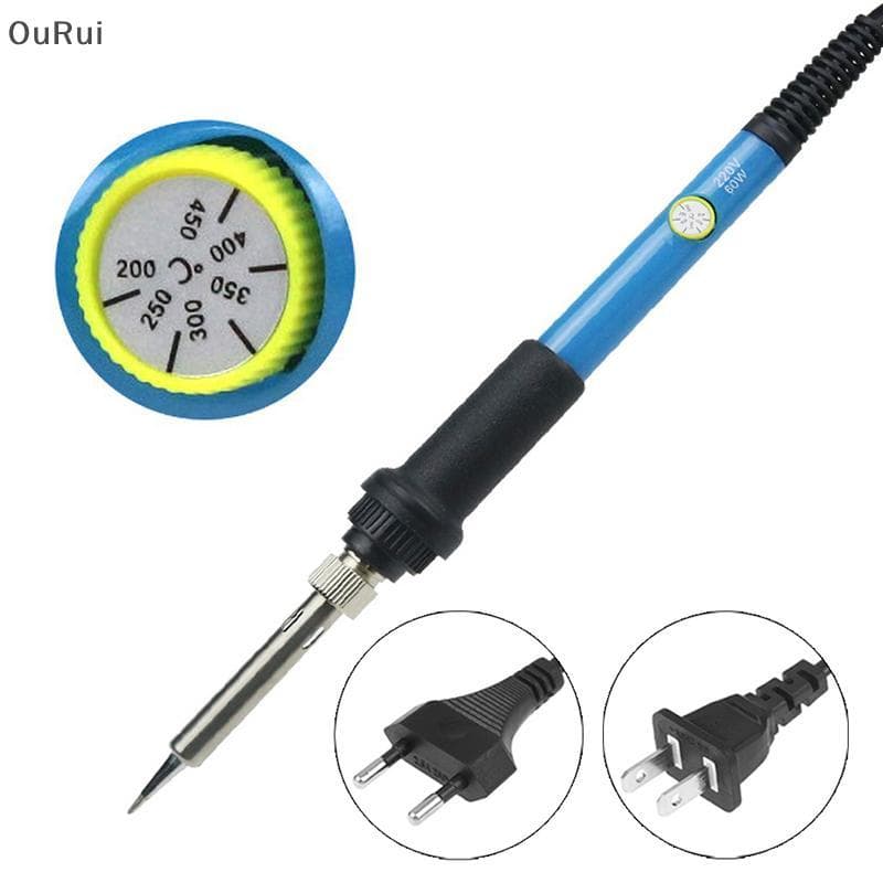 [B & C] Ferro De Solda Elétrico Com Temperatura Ajustável Vv 60W 80W Ferramenta De Reparo De Ponta De Aquecimento { th }