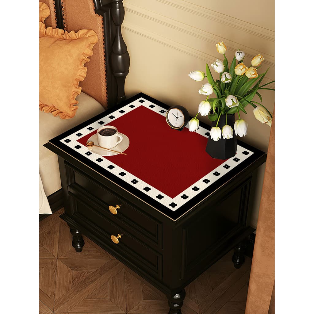 Retro tapete de mesa de cabeceira estilo Medieval impermeável à prova de óleo enxaguar-livre toalha de mesa de couro do