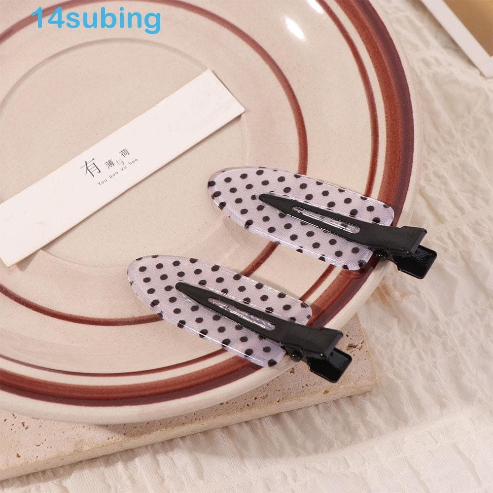 SUBING Grampos De Cabelo Acrílicos , Grampo Sem Costura Preto E Branco De Bolinhas , Acessórios De Estilo Antiderrapante