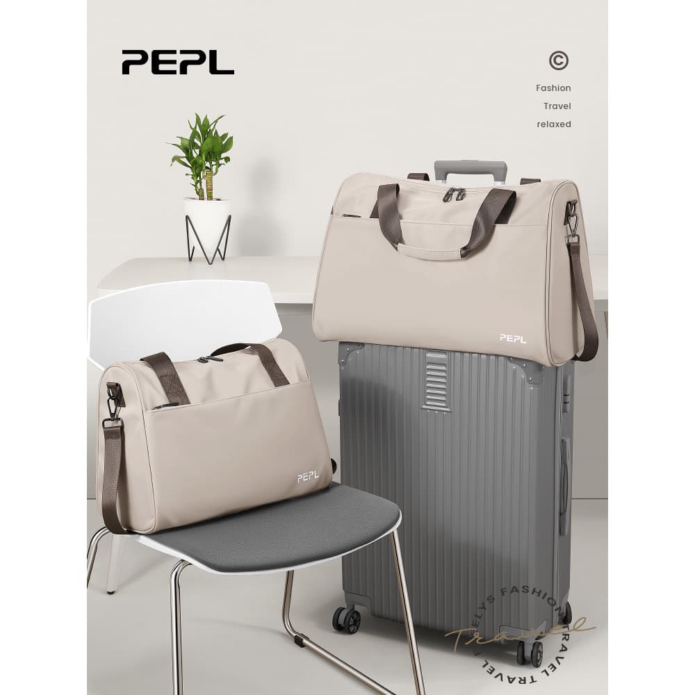 Bolsa de viagem portátil feminina, grande capacidade, viagem de negócios, bolsa de embarque, leve, viagem, academia, mas