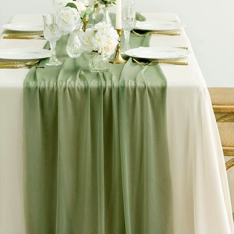 Toalha de mesa gaze cortina beleza gaze Bali gaze festa de aniversário de casamento evento decoração mesa Crepe Chiffon