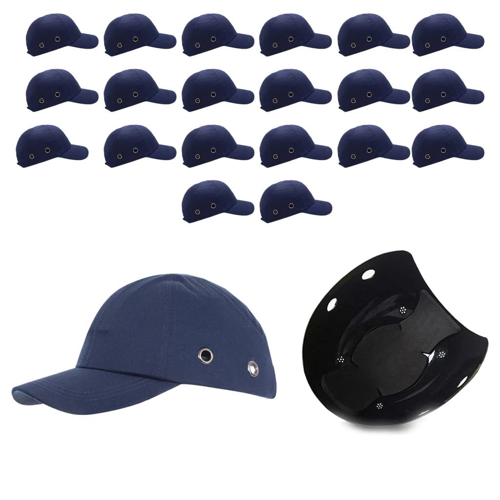 Bone com Capacete EPI Kit 20 Uni Obra Seguranca do Trabalho Casquete Protecao Oficina Reparo Construcao Resistente