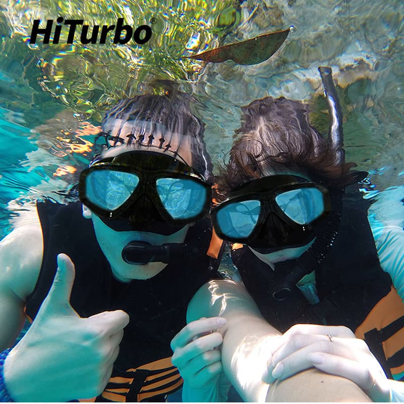 HiTurbo Máscara de Mergulho Moda Linda Snorkeling Mergulho Profundo Natação Mergulho