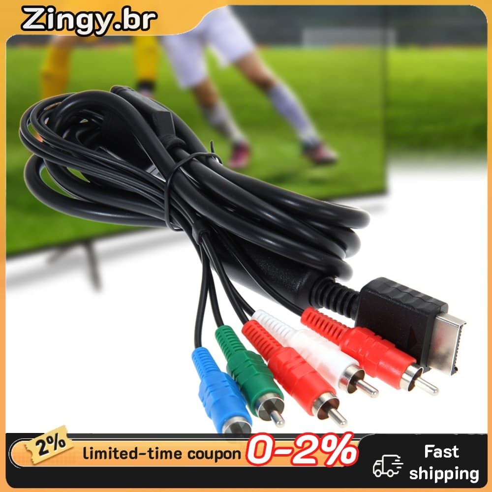 Cabo De Áudio E Vídeo RCA Composto HD Multi Out HDTV AV Componente Fio Para PS2/PS3