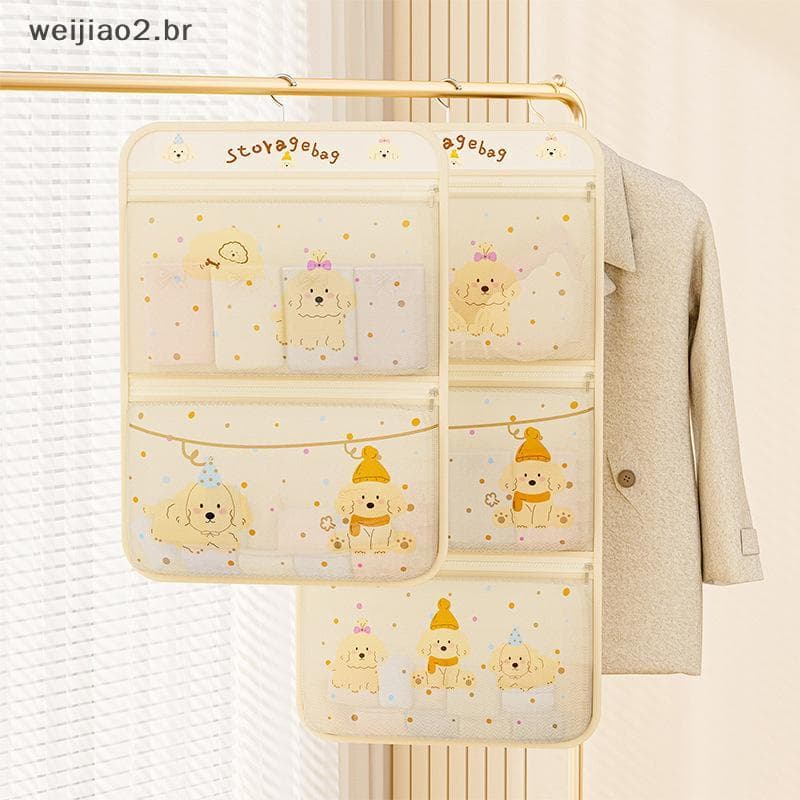 weijiao2 . BR Bolsa De Suspensão De Parede De Malha Respirável De Desenho Animado Para Roupa Íntima Sos Armário Doméstic