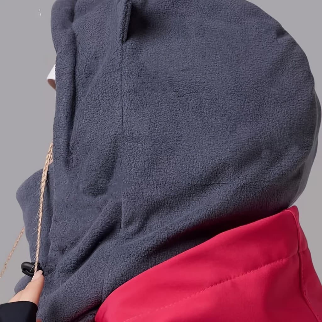 Gorro de Inverno à Prova de Vento com Protetor de Pescoço - 100% Poliéster, Protetor de Pescoço Quente, para Ciclismo e