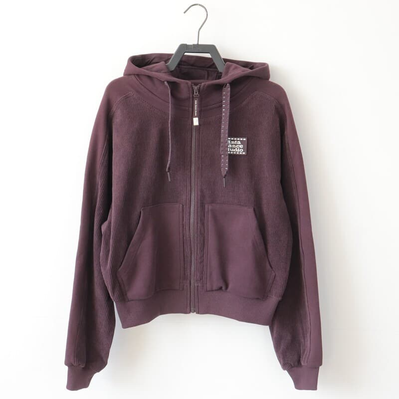 Anta Mulheres Jaqueta Cardigan Outono Inverno Engrossado Quente Confortável Com Capuz Treinamento Abrangente Kn162448718