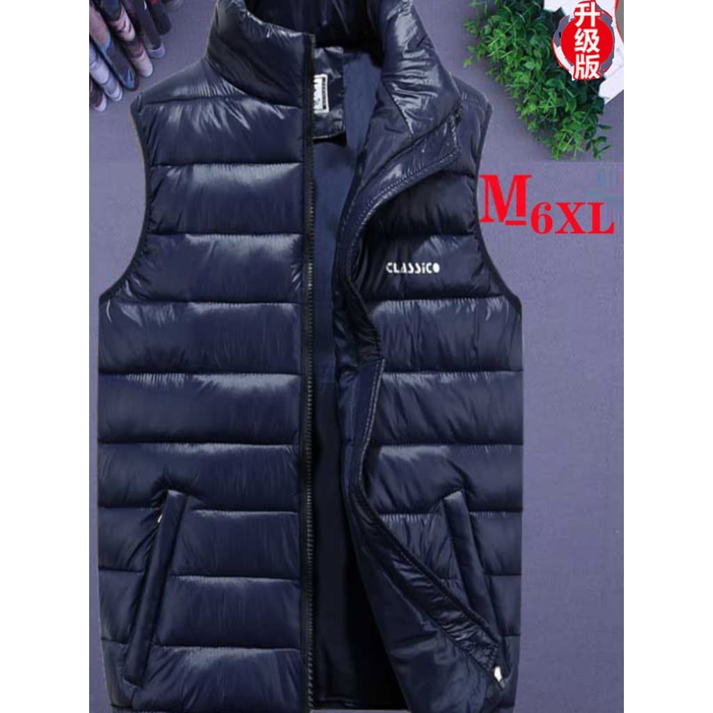 Colete masculino outono inverno cor sólida brilhante sem mangas para baixo colete de algodão colete térmico versão corea