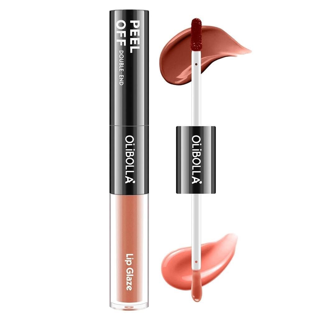 Lápis Labial Peel Off 2 em 1 com Brilho Labial e Óleo, Maquiagem Combinada, Lápis Labial com Cor Intensa, Resistente a B