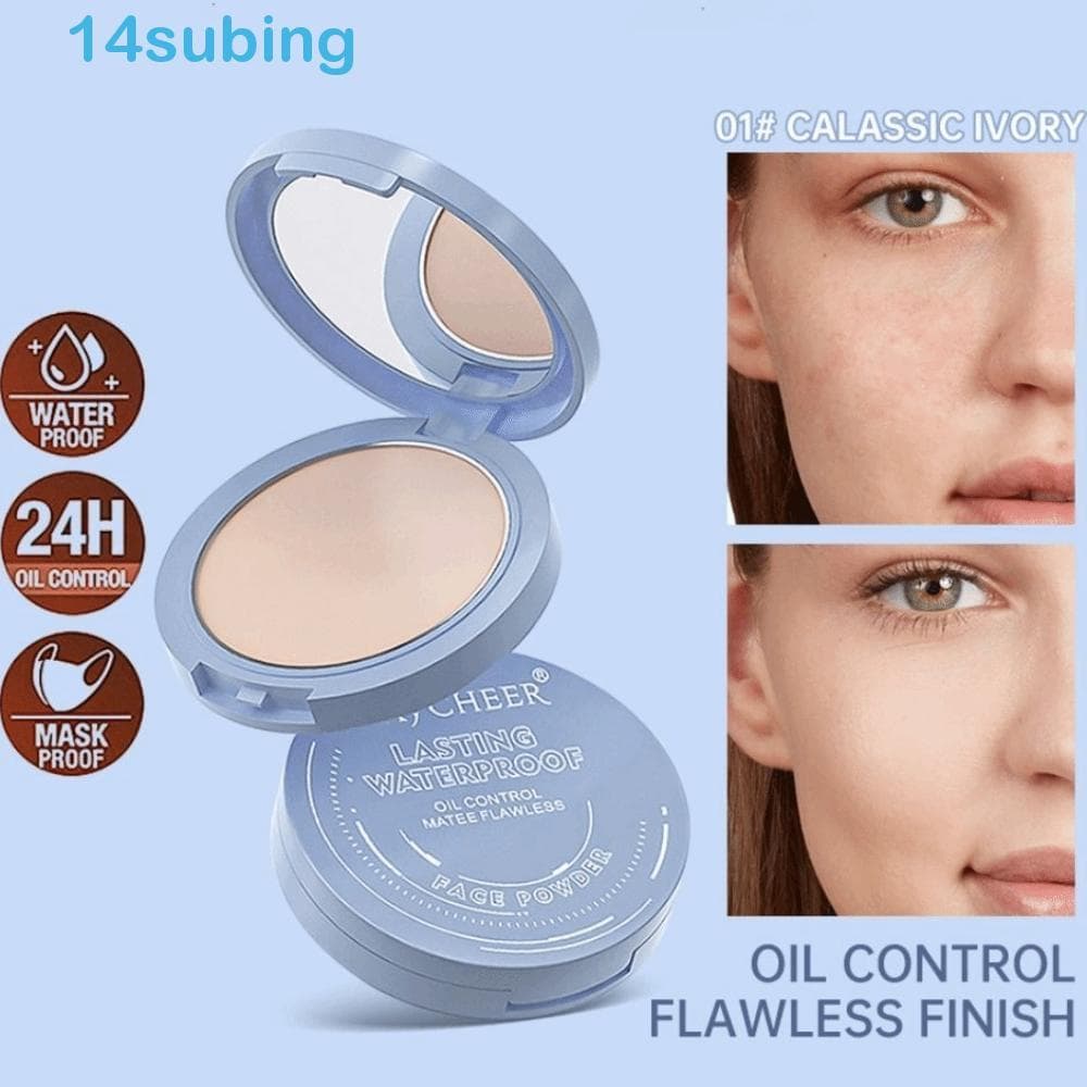 SUBING Creme Em Pó Fixador , Prensado Iluminador À Prova D'água Para Controle De Óleo , Hidratante