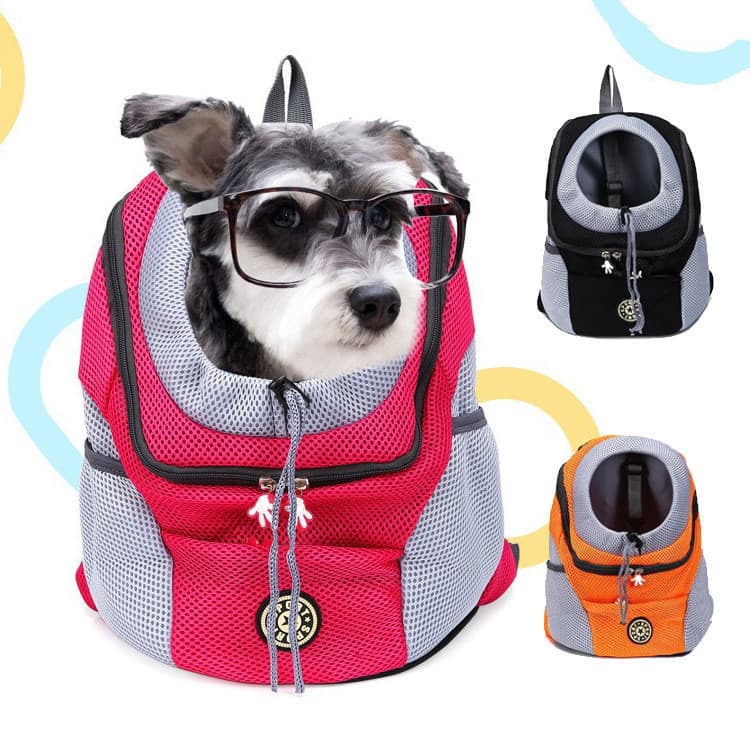 Mochila Respirável Para Cães Pequenos E Grandes Cachorro Gato Bolsa De Transporte De Ombro Duplo De Viagem Animais De Es