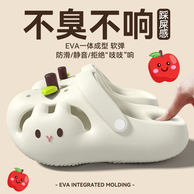 Pato mandarim maçã buraco sapatos femininos novo estilo exterior Wear praia antiderrapante desodorante EVA bonito casa B
