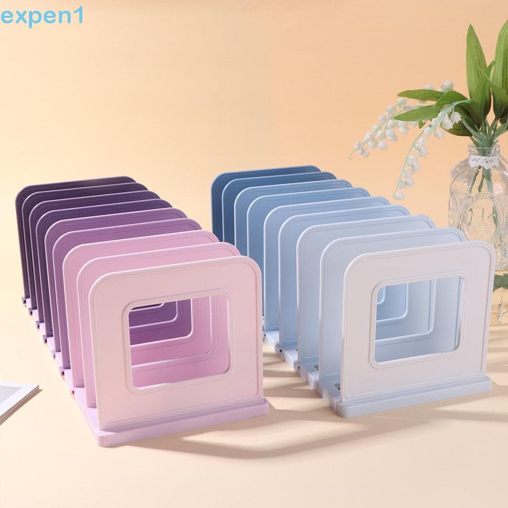 EXPEN Suportes Para Livros Removíveis , Suporte De Mesa Ajustável Antiderrapante Vertical Anti-Queda Que Economiza Espaç