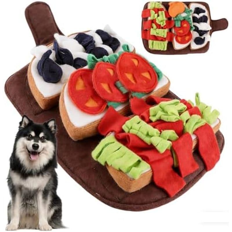 Tapete De Snuffle Para Cães Alívio De Tédio E Ansiedade-Alimentação De Quebra-Cabeça Interativo Com Papel Enrugado Estri