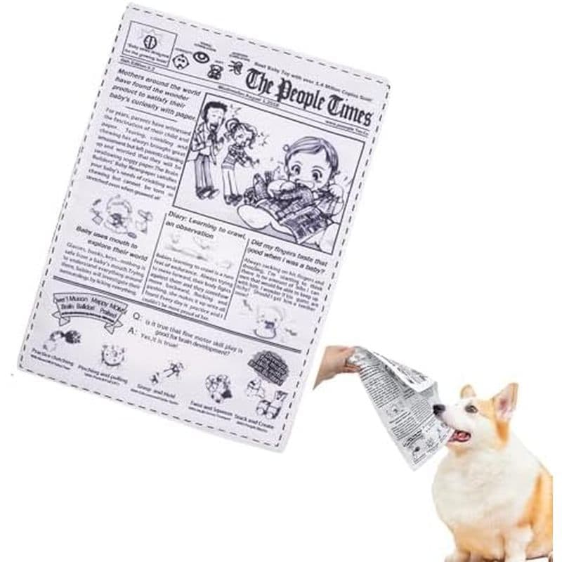 Pacote Com 3 Brinquedos Que Rangem Para Cães , De Papel Enrugado , Sem Trituração , Lavável , Interativo , Jornal Rechei