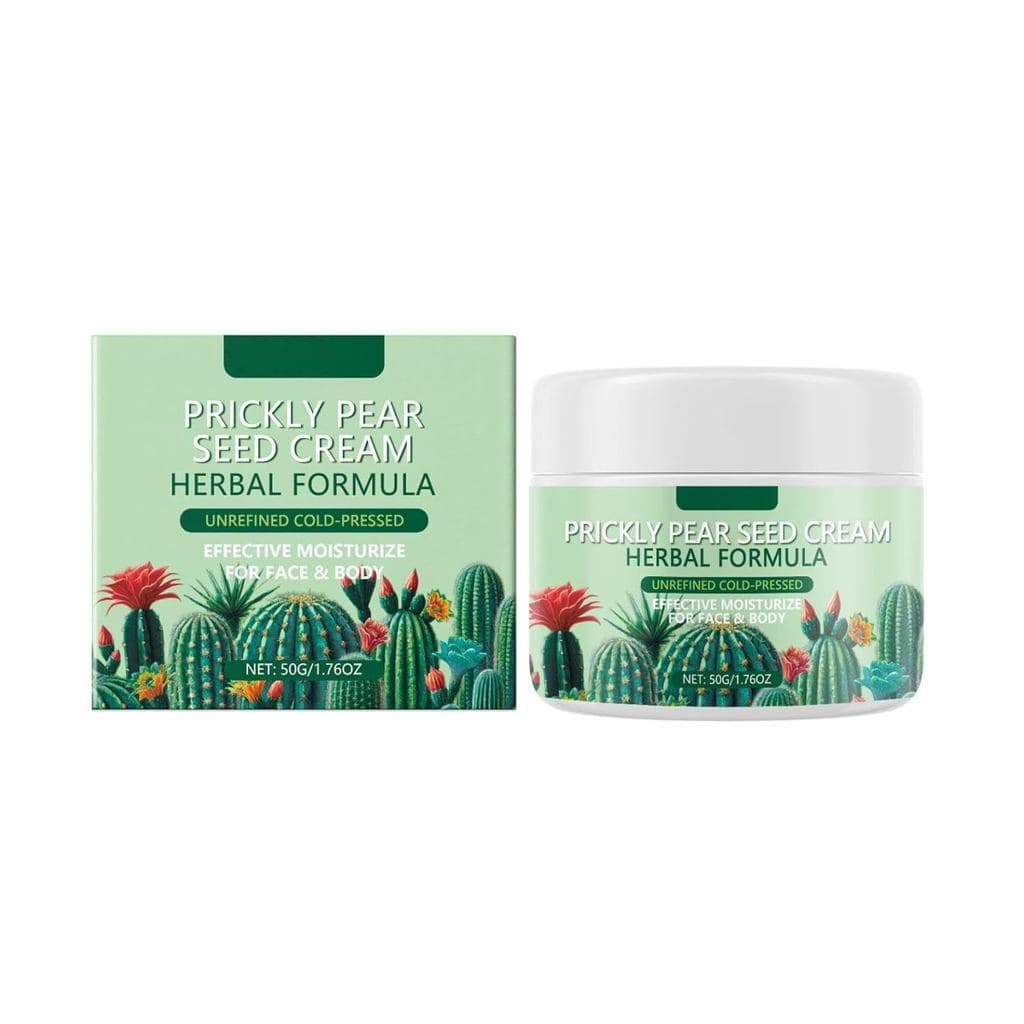 Creme de Semente de Figo-da-Índia, Fórmula Herbal Hidratante para Rosto e Corpo, Prensado a Frio (1 unidade)