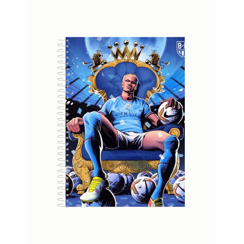 Caderno Erling Haaland Colegial 1 Matéria 80 Folhas