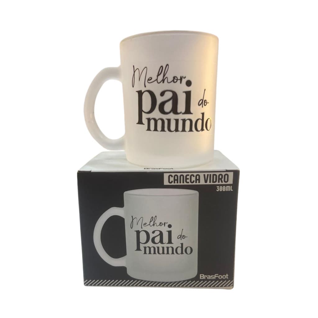 Caneca De Vidro Diamond 300ml Pai Do Mundo
