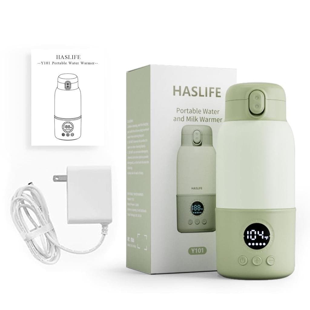 Aquecedor de mamadeiras portátil para viagens, aquecimento rápido em 2 minutos, recipiente de 12,8oz para levar mamadeir