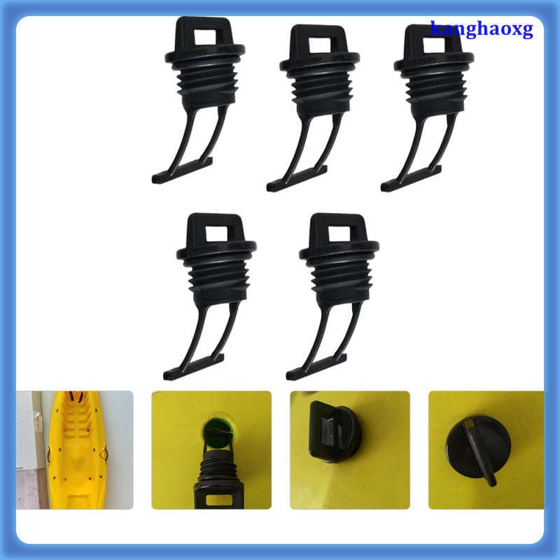 ☕ 5Peças Plug De Dreno Preto Para Caiaque Em Nylon