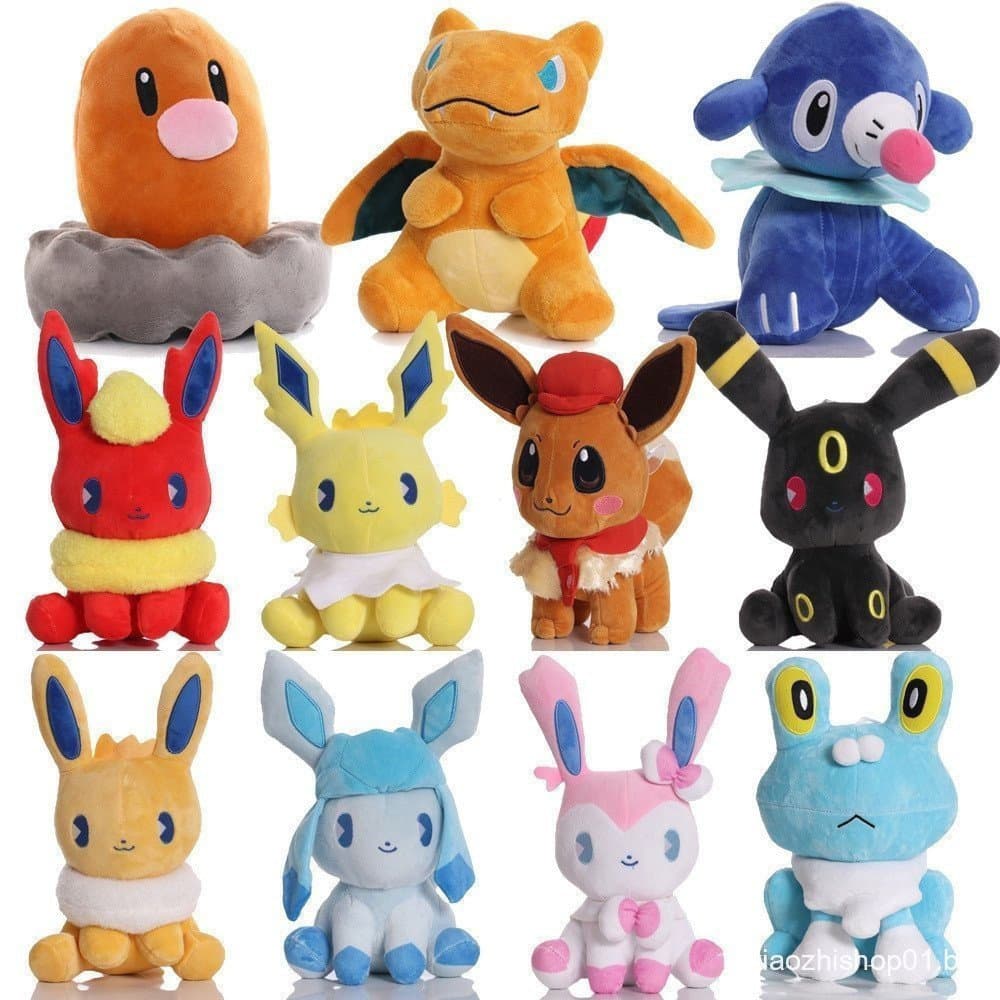 12 Estilos 20-29cm Anime Pokémon Eevee Umbreon Jolteon Flareon Sylveon Charizard Popplio Froakie Diglett Glaceon Vulpix
