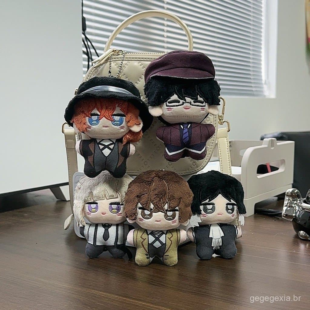 Anime Bungo Stray Dogs Plush Toy Recheado Pingente Daizai Osamu Nakahara Chuuya Ryunosuke Akutagawa Chaveiro Soft Boneca