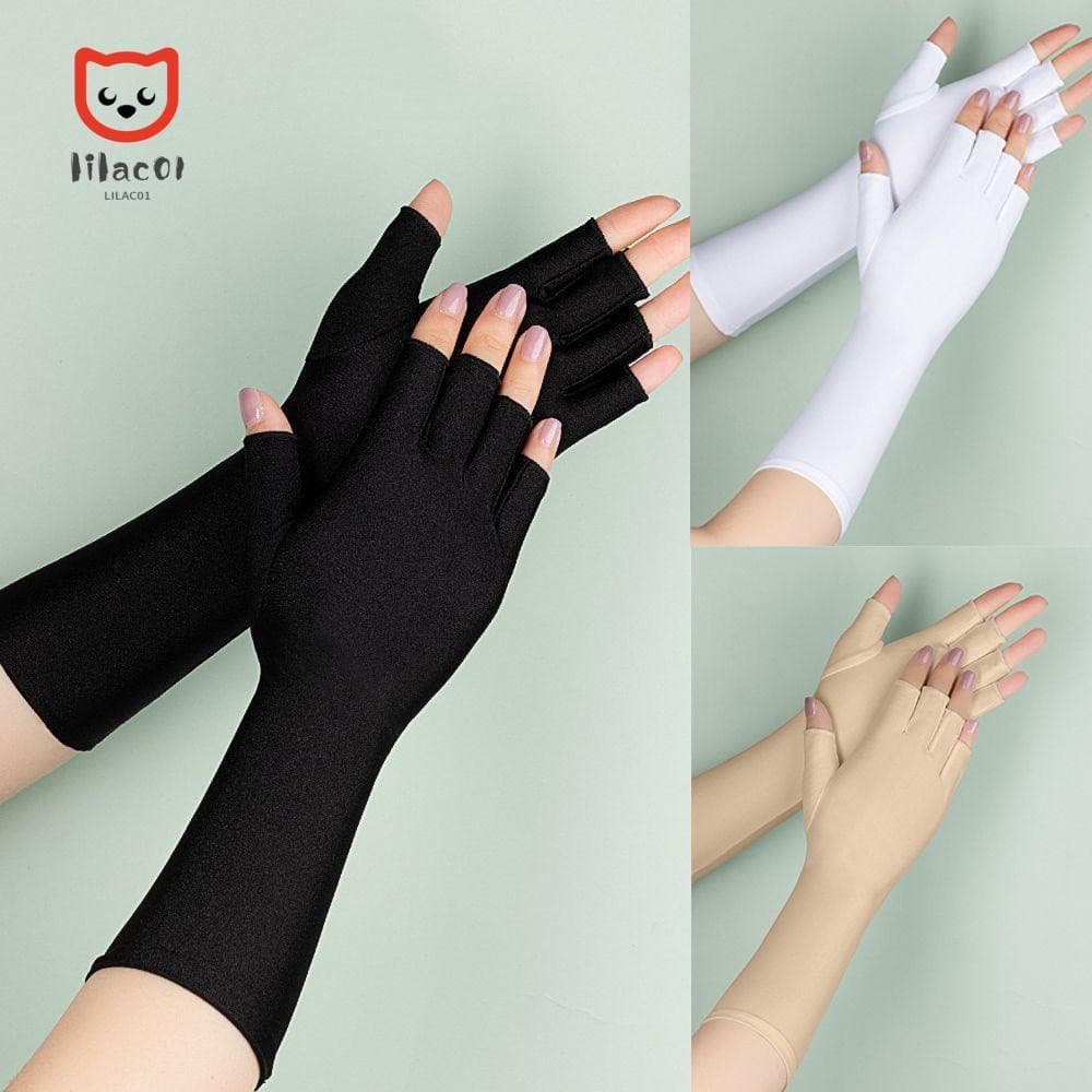 Luvas de Ciclismo de Verão LILACUVOE, Luvas Sem Dedos, Aquecedores de Braço, Modelo à Prova de Frio H5B6