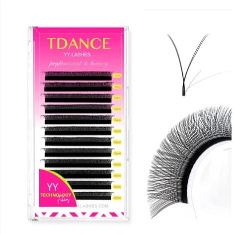 TDANCE YY Extensões De Cílios 0.07 C/D Profissionais Preto natural Macio cílios postiços naturais