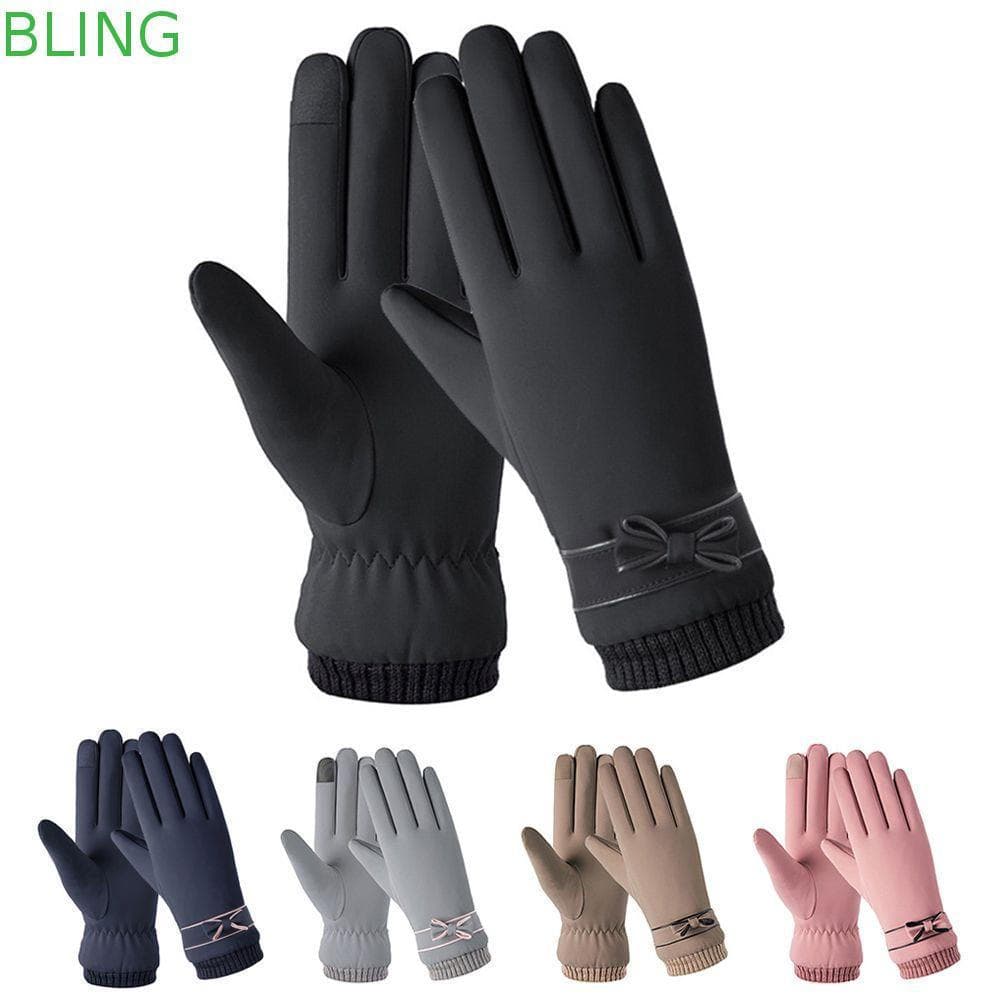 Luvas de Pelúcia Impermeáveis BLING para Mulheres, Adequadas para Homens e Amigas da Pele ZUES