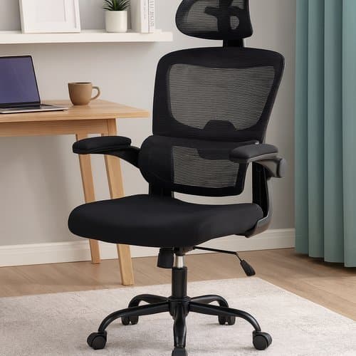 Cadeira Gamer Escritório Ergonômica Giratória Ajustável Conforto Suporte Lumbar Preto