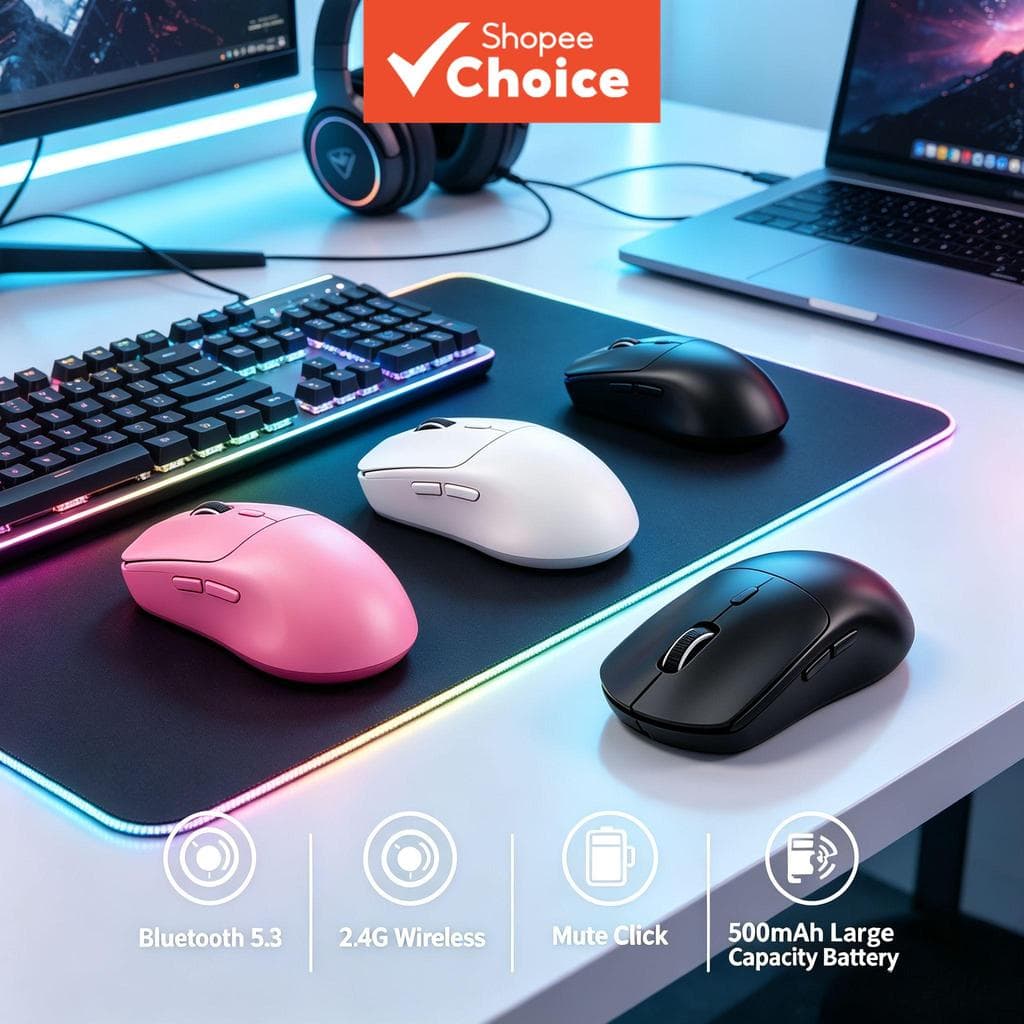 Itly M348 Mouse Sem Fio Modo Duplo 2.4G Bluetooth Jogos Escritório Ratos Design Universal Compatível Com PC Portátil Not
