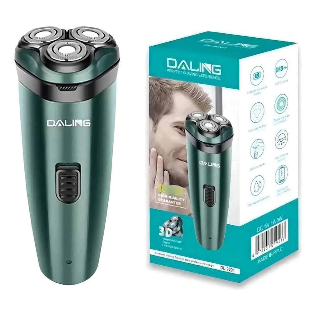 Barbeador Eletrico 2 Em 1 Ergonomico Usb 2h Cor Verde
